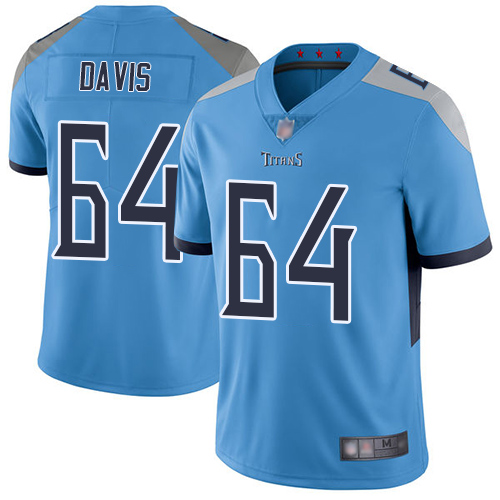 Tennessee Titans Limited Light Blue Men Nate Davis Alternate Jersey NFL Football #64 Vapor Untouchable
